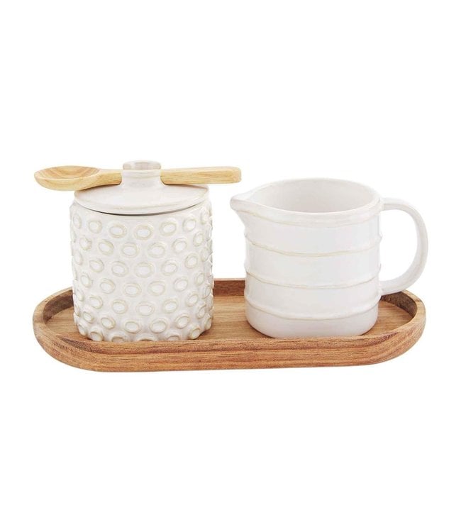 MudPie Textured Cream & Sugar Set