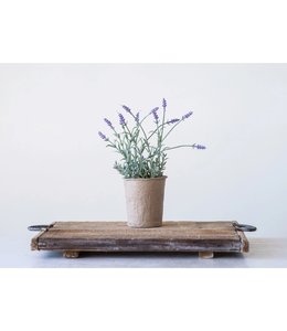 Creative Co-Op 13-1/2"H Faux Lavender in Paper Pot