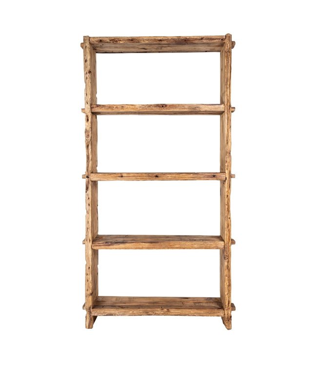 Nest Home Collections Trunk Etagere Natural Heavily Distressed Wood