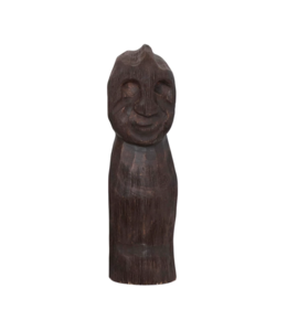 Creative Co-Op Hand-Carved Mango Wood Figure, Dark Finish