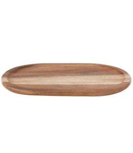 Creative Co-Op Suar Wood Tray- Oval