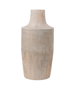 Bloomingville Decorative Hand-Carved Mango Wood Vase