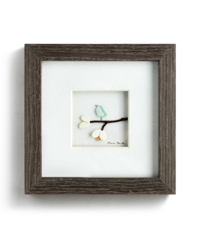 Demdaco Serenity Wall Art - Gray 6"sq.