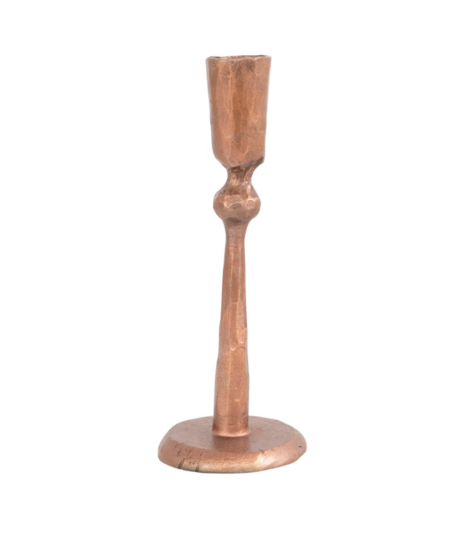 Creative Co-Op Hand-Forged Iron Taper Holder, Antique Copper Finish