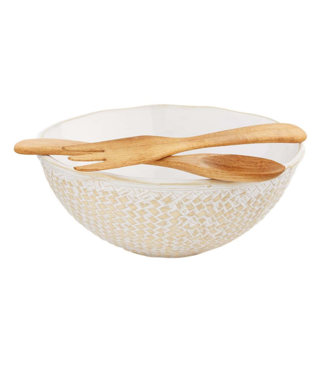 MudPie Basket Weave Bowl Set