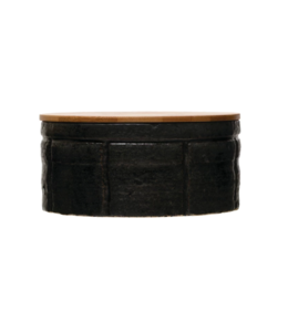 Bloomingville Stoneware Canister with Bamboo Lid- Black