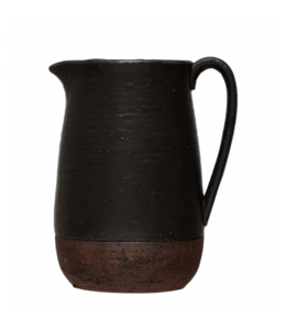 Creative Co-Op Quart Stoneware Pitcher, Reactive Glaze