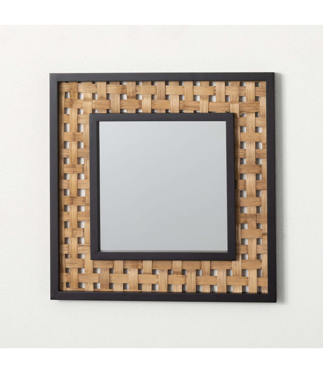 Sullivans Gift Square Mirror W/Weave Inset