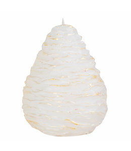 Sullivans Gift White & Gold Pine Cone Candle