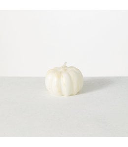 Sullivans Gift White & Gold Pumkin Candle-Large