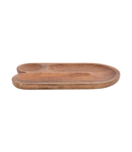 Bloomingville Mango Wood U-Shaped Server with 2 Sections