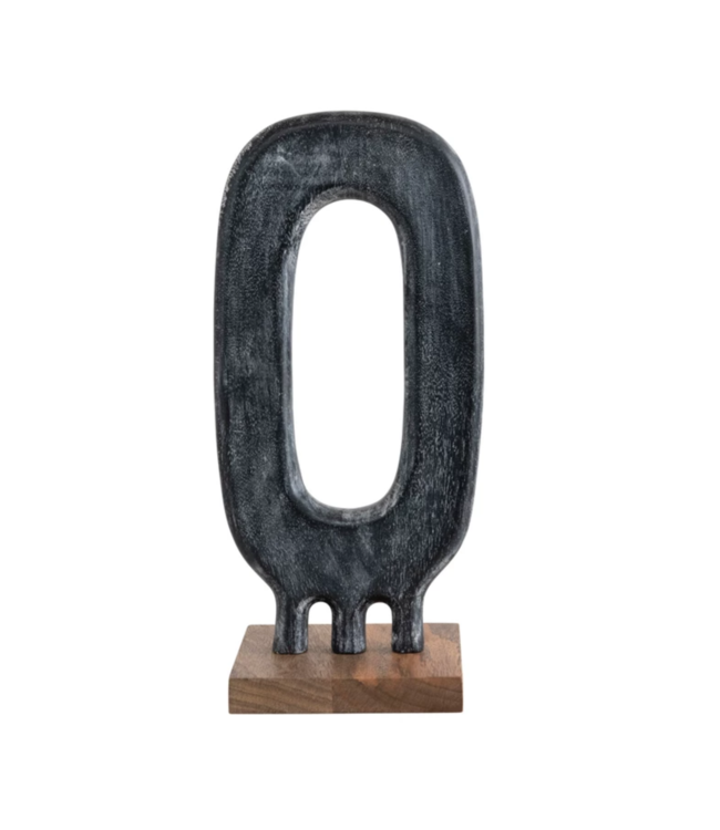 Bloomingville Oval Mango Wood Objet D'art on Base