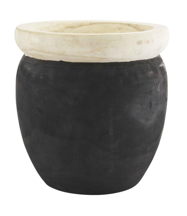 MudPie Black Two-Tone Pot