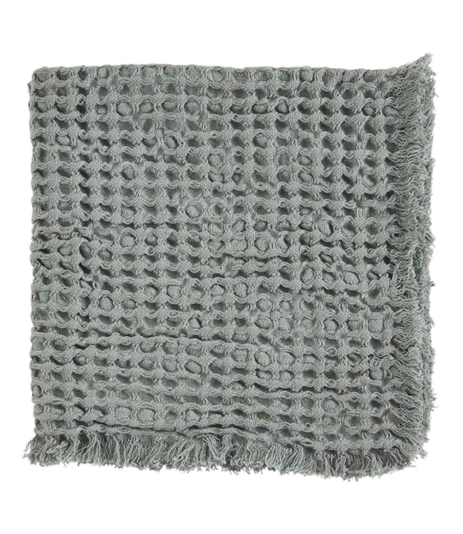 MudPie Gray Waffle Weave Napkin Set