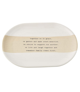 MudPie Stoneware Sentiment Plate Set