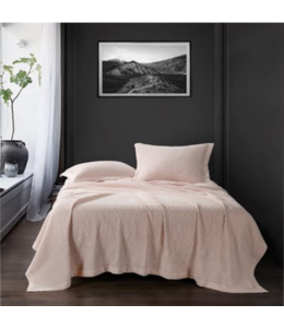 Hiend Accents Waffle Weave Coverlet, Blush, Queen