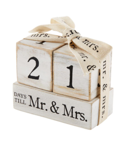 MudPie Countdown Mr. & Mrs. Block Set