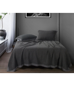 Hiend Accents Waffle Weave Cotton Coverlet- King Slate