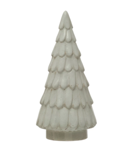 Creative Co-Op Stoneware Tree with Cream Glaze