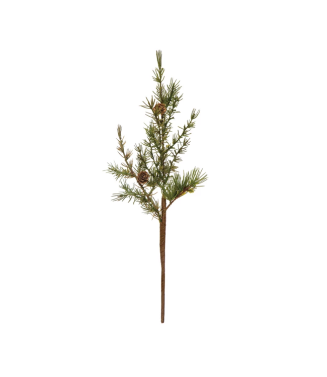 Creative Co-Op 18"H Faux Hemlock Pick with Pinecones