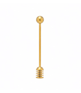 Creative Co-Op Stainless Steel Honey Dipper, Gold Finish