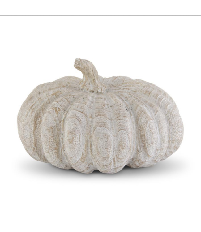 K&K Interiors Whitewashed Wood Look Pumpkin