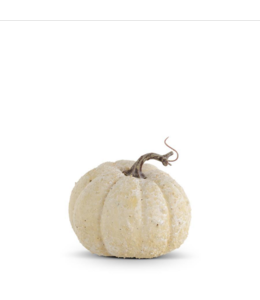 K&K Interiors Cream Whitewashed Textured Pumpkin