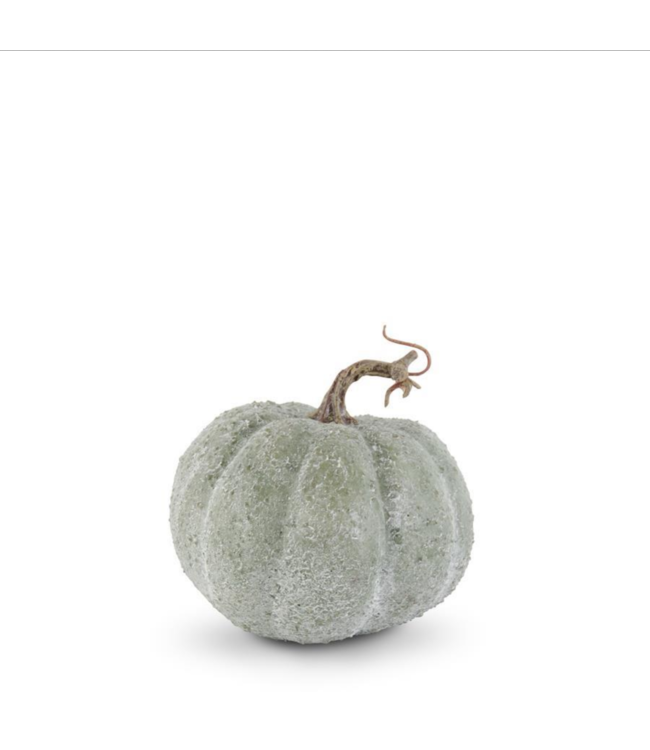 K&K Interiors Green Whitewashed Textured Pumpkin