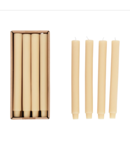 Creative Co-Op Unscented Pleated Taper Candles In Box, Set of 12