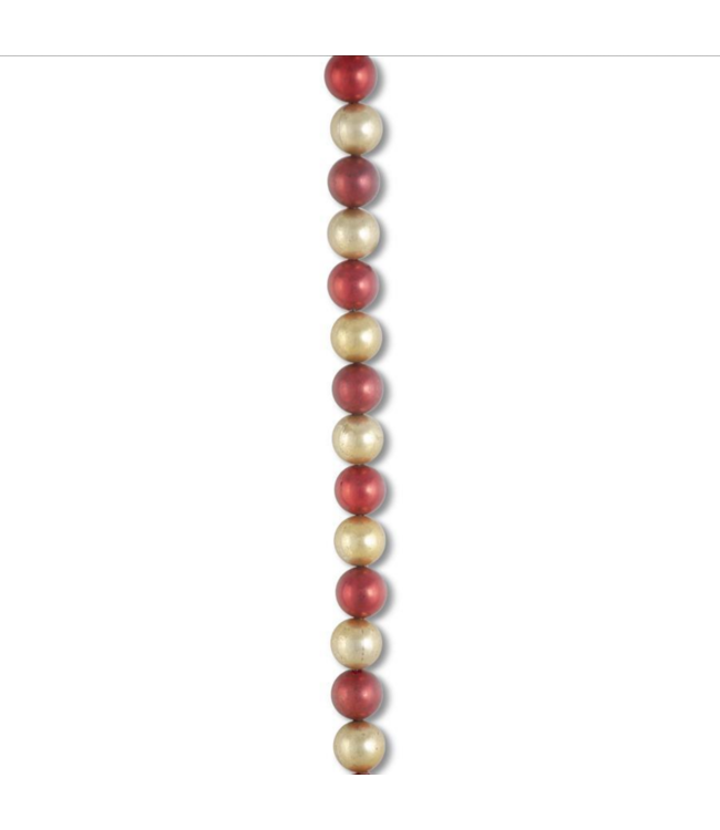 K&K Interiors Red & Gold Pearl Bead Garland