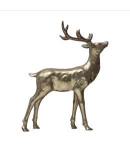 Creative Co-Op Resin Standing Deer, Pewter Finish