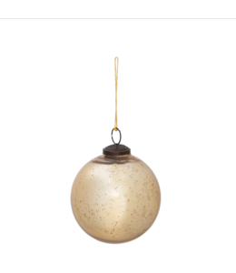 Creative Co-Op Mercury Glass Ball Ornament, Gold Finish