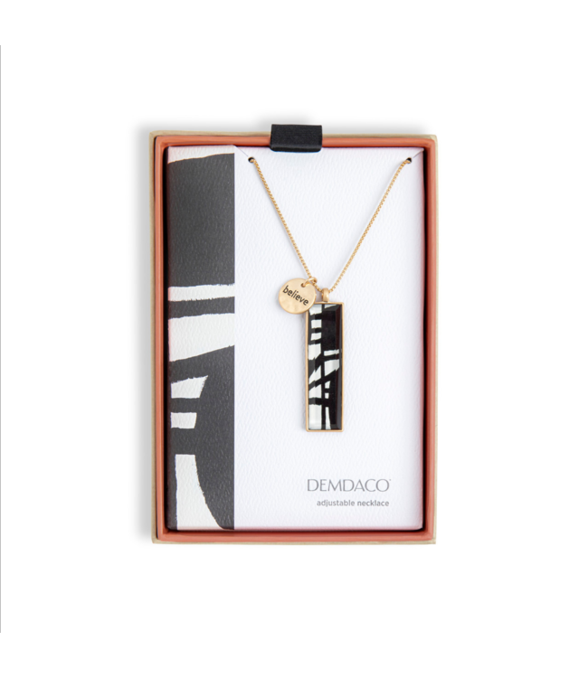 Demdaco ArtLifting Necklace - Bold Black and White