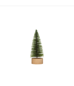 Creative Co-Op Sisal Bottle Brush Tree with Wood Base, Green