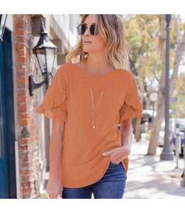 Ruffle Tulip Short Sleeve Top