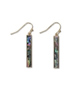 Periwinkle By Barlow Abalone Inlay Rectangle Earrings