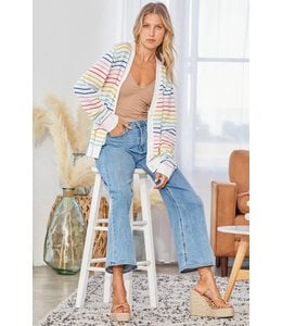 Andree Multi Color Striped Cardigan