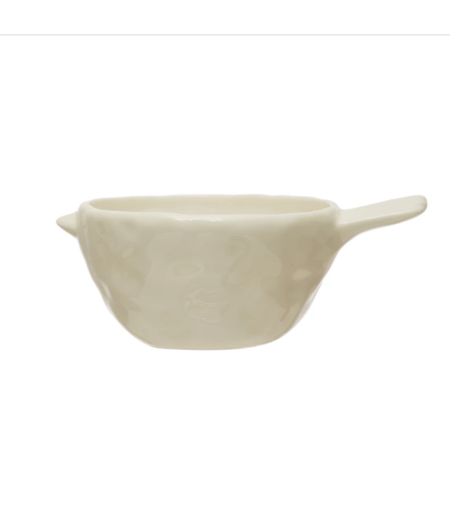 Creative Co-Op Stoneware Bird Shaped Bowl, White