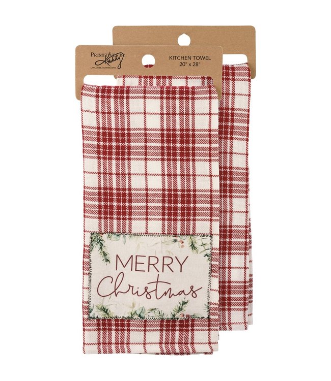 Primitives By Kathy Kitchen Towel - Merry Christmas