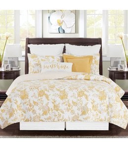 C&F Home Miriam Quilt Set- Yellow- Queen