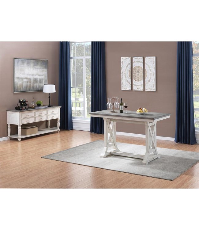 Coast to Coast Bar Harbor Cream Counter Height Dining Table