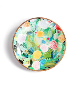 Demdaco ArtLifting Large Bowl - Floral Black