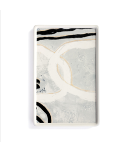 Demdaco ArtLifting Small Tray - Black and White