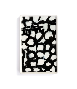 Demdaco ArtLifting Small Tray - Off White and Black