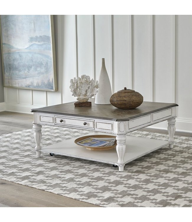 Liberty Furniture Magnolia Manor Oversized Square Cocktail Table