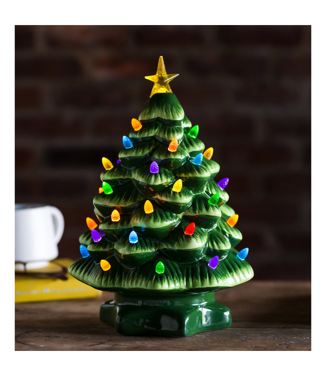 Evergreen 14'' LED Ceramic Christmas Tree with Lights and Music