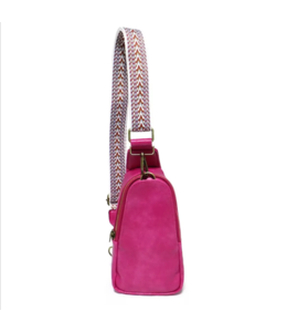 Chasing Portland Sling Bag with Guitar Strap- Hot Pink
