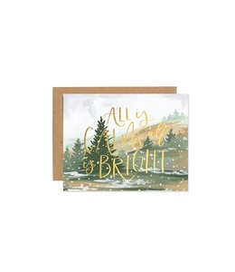 1Canoe2 Calm & Bright Landscape Greeting Card Stationery