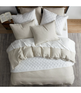 Hiend Accents French Flax Linen Duvet Cover Set- Queen