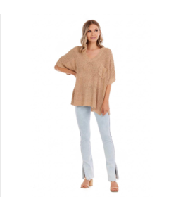 MudPie Theo V-Neck Sweater- One Size